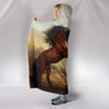 Wild Horse Art Print Hooded Blanket