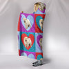 Chow Chow Pattern Print Hooded Blanket