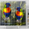 Lories And Lorikeets Bird Print Shower Curtains