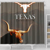 Texas Longhorn Cattle (Cow) Print Shower Curtain