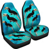 African Pied Hornbill Bird Print Car Seat Covers