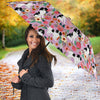 Japanese Chin Dog Floral Print Umbrellas