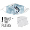 Amazing Swordfish Print Face Mask