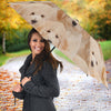 Golden Retriever Puppies Print Umbrellas