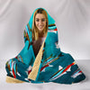 Neon Tetra Fish Print Hooded Blanket