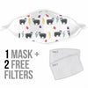 Manx Cat Patterns Print Face Mask