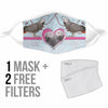 African Grey Parrot Print Face Mask