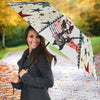 Boston Terrier With Guitar Print Umbrellas