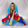 Lovely Scarlet Macaw Parrot Print Hooded Blanket