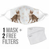 Cute Savannah Cat Print Face Mask