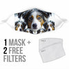 Lovely Australian Shepherd Print Face Mask