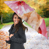 Golden Retriever On Pink Print Umbrellas