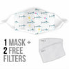 Swordfish Patterns Print Face Mask