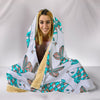 Fish Patterns Print Hooded Blanket