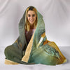 Kingfisher Bird Print Hooded Blanket