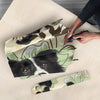 Border Collie On Flower Print Umbrellas