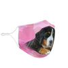 Bernese Mountain Dog With Glasses Print Face Mask